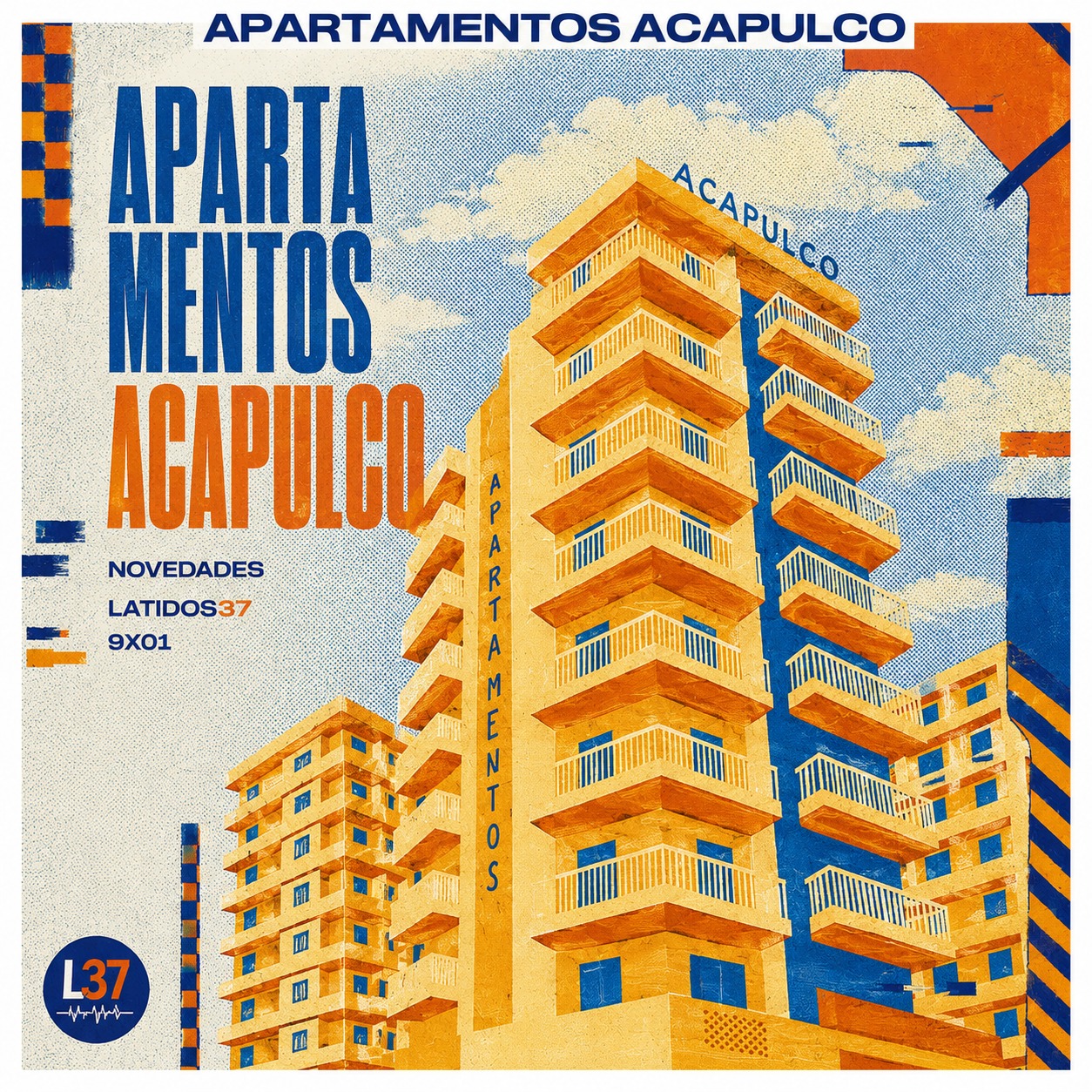 Arte de "Todos quieren ser los campeones", quinto álbum de Apartamentos Acapulco. / Material de prensa cedido por la banda.
